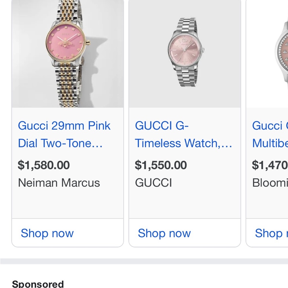 Gucci 29mm Pink Dial Two-Tone Watch